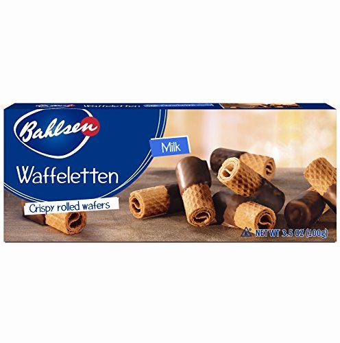 Bahlsen Dipped Cookies, Delicate Wafer Rolls Dipped in Milky European chocolate, Waffeletten Milk Chocolate, 3.5 Ounce