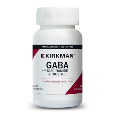 Kirkman - GABA with Niacinamide &amp; Inositol - 250 Capsules - Supports Relaxation - Supports Restful Sleep - Hypoallergenic