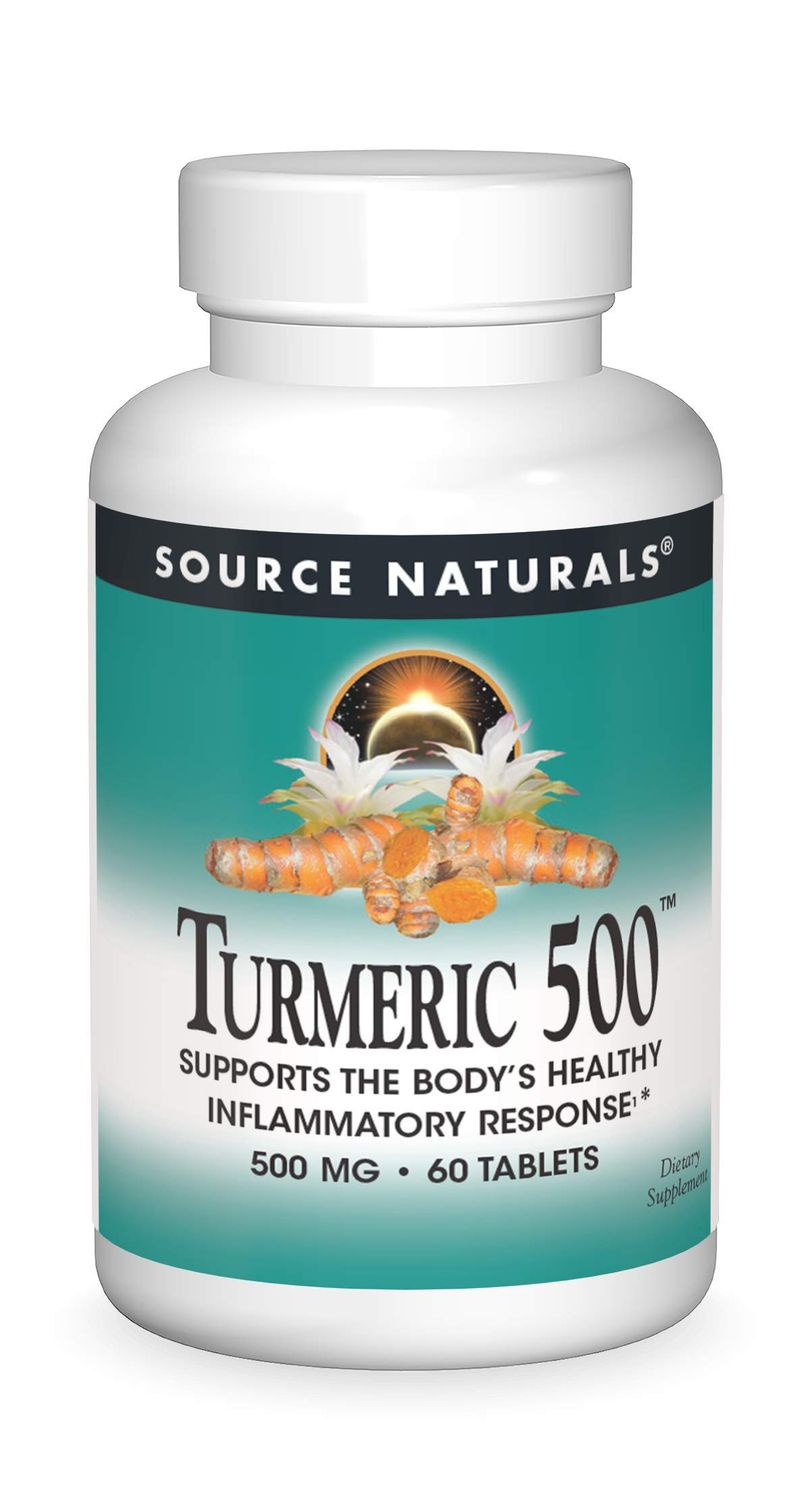 Source Naturals Turmeric, Supports the Body&#39;s Healthy Inflammation Response, 500 mg - 60 Tablets