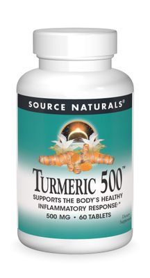 Source Naturals Turmeric, Supports the Body&#39;s Healthy Inflammation Response, 500 mg - 60 Tablets