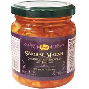 Runel Sambal Matah Chili Sauce with Lemongrass and Shallots 6.7oz Pack of 6