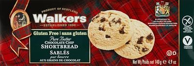 Walker&#39;s Shortbread Gluten Free Chocolate Chip Cookies, All-Butter Shortbread Cookies, 4.9 Oz