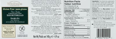 Walker's Shortbread Gluten Free Chocolate Chip Cookies, All-Butter Shortbread Cookies, 4.9 Oz