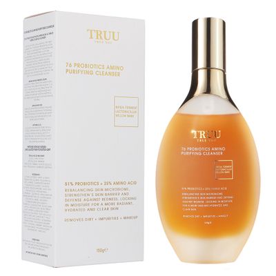 TRUU Probiotics Amino Purifying Cleanser - Ultra-Gentle Treatment with 51 Probiotics &amp; 25 Amino Acids - Cleanses, UV Protection, Enhances Hydration &amp; Elasticity for a Radiant, Youthful Glow 5.3 Oz