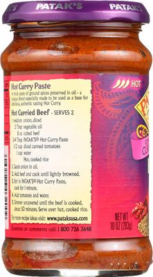 Pataks Curry Paste Hot 10oz