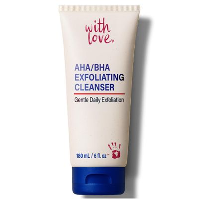 AHABHA Daily Exfoliating Face Wash, Deep Relief Glycolic Acid Cleanser for Acne-Prone Skin, AHA BHA Exfoliant Face Wash with Jojoba Beads