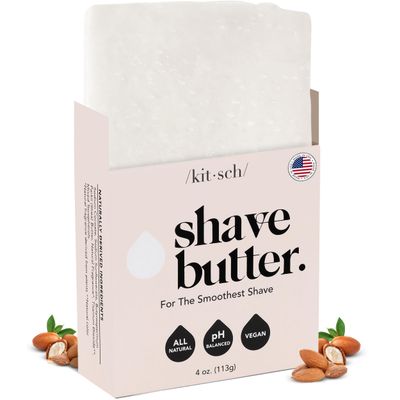 Kitsch Shaving Soap for Women - Hydrating Shave Soap for Sensitive Skin Paraben-Free, Sulfate-Free Shave Bar for Soft, Smooth Skin - 4oz