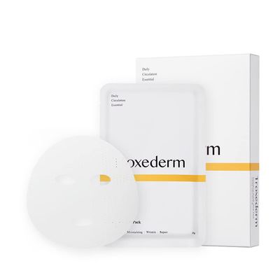 TROXEDERM Repair Facial Mask Set - Fine Line Care, Moisturizing, and revitalizing for Face, Contains Niacinamide, Troxerutin, Adenosine and 10 Natural Extracts, Pack of 5