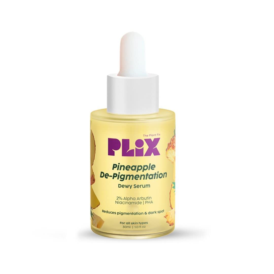 Sheltr 2 Alpha Arbutin Pineapple De-Pigmentation Dewy Face Serum for Pigmentation &amp; Dark Spots Removal for Unisex with 10 Niacinamide, 5 PHA for All Skin, 30ml Pack of 1