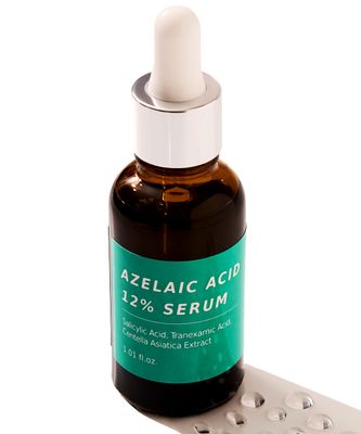 Azelaic Acid 12 Facial Serum wNiacinamide - Rapid Relief for Rosacea, Reduces Cystic Acne Scars &amp; Pigmentation, Soothes Redness, Pimples, &amp; Blackheads - for Sensitive Skin Korean Skincare