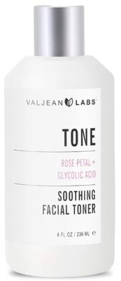 Valjean Labs Soothing Facial Toner Rose Petal Glycolic Acid Helps Calm Irritation, Brighten and Exfoliate Skin Cruelty Free, Paraben Free, Made in The USA 8 oz
