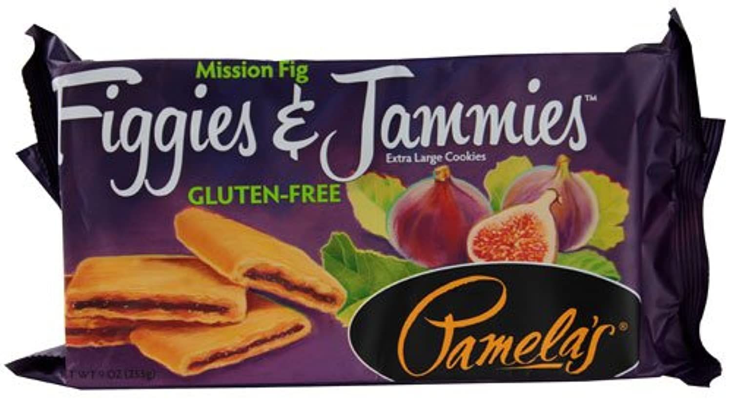 Pamela&#39;s Products Figgies &amp; Jammies Extra Large Cookies Gluten Free Mission Fig -- 9 oz Pack of 1