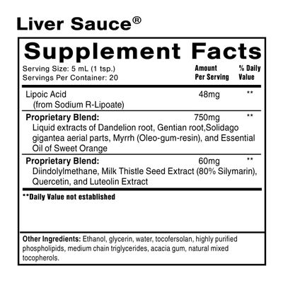 Quicksilver Scientific Liver Sauce - Liposomal Liver Detox with DIM, Quercetin, Lipoic Acid, Milk Thistle and Dandelion Root Supplement - Supports Bile & Toxin Momentum 100 ml 3.38 oz