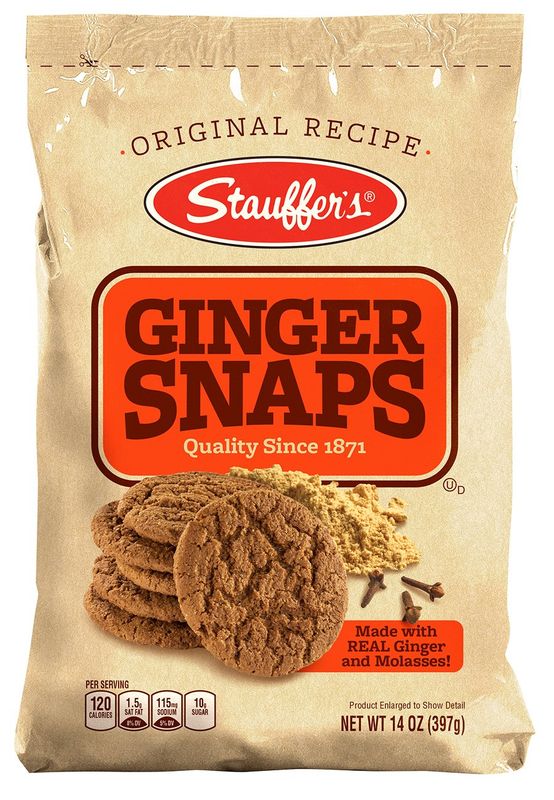Stauffers Snaps, Ginger, 14 Ounce Pack of 12