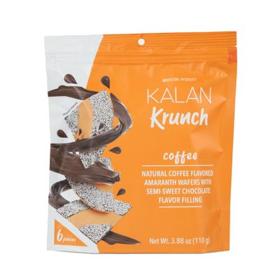 Kalan Krunch Coffee Natural Flavored Amaranth Wafers, Pack of 1, 3.88 oz