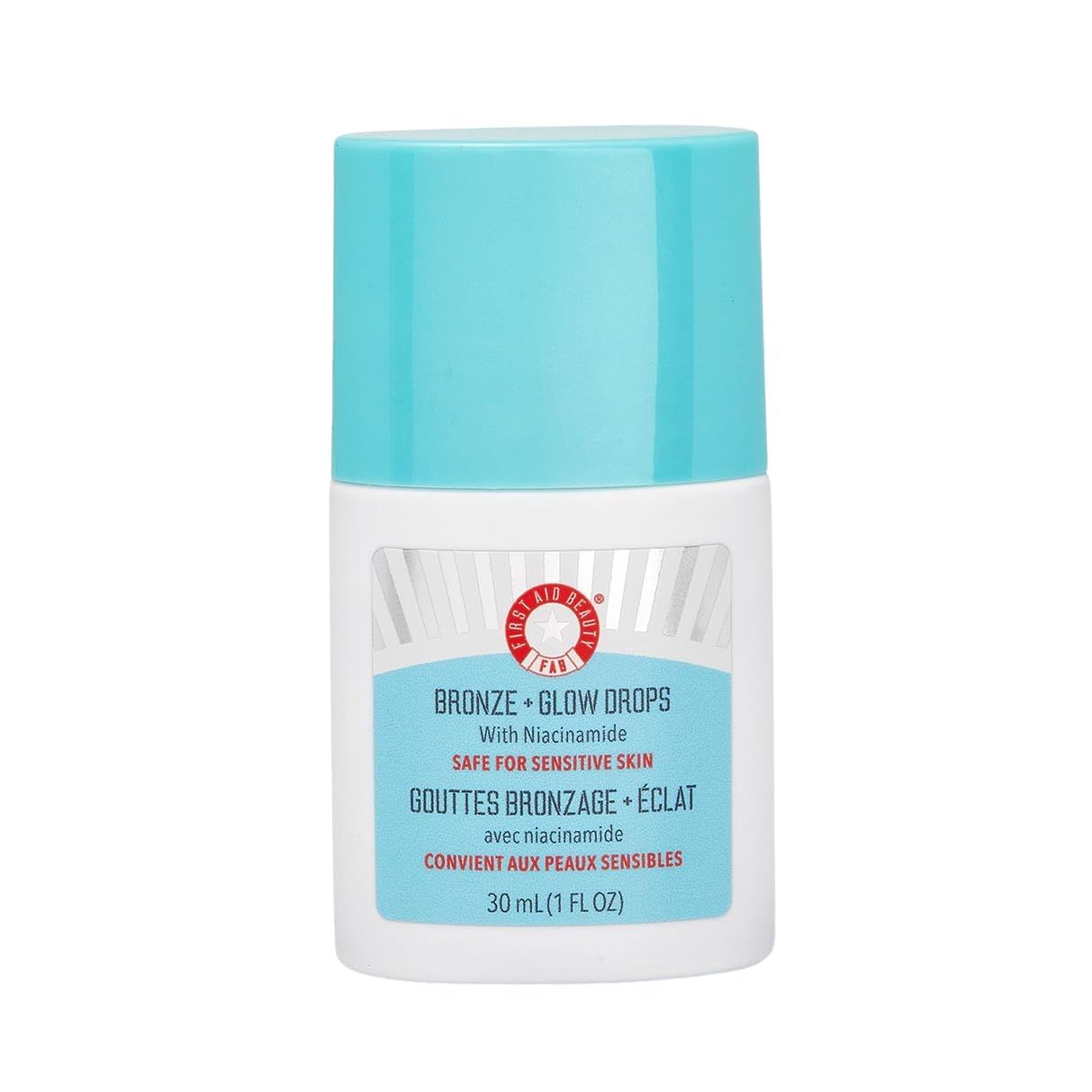 First Aid Beauty - Bronze Glow Drops with Niacinamide, Visibly Evens Skin Tone, Blurs Pores and Hydrates for 24 hours with a Bronze Kiss of Color, Non-Comedogenic, Safe for Sensitive Skin, 1 oz