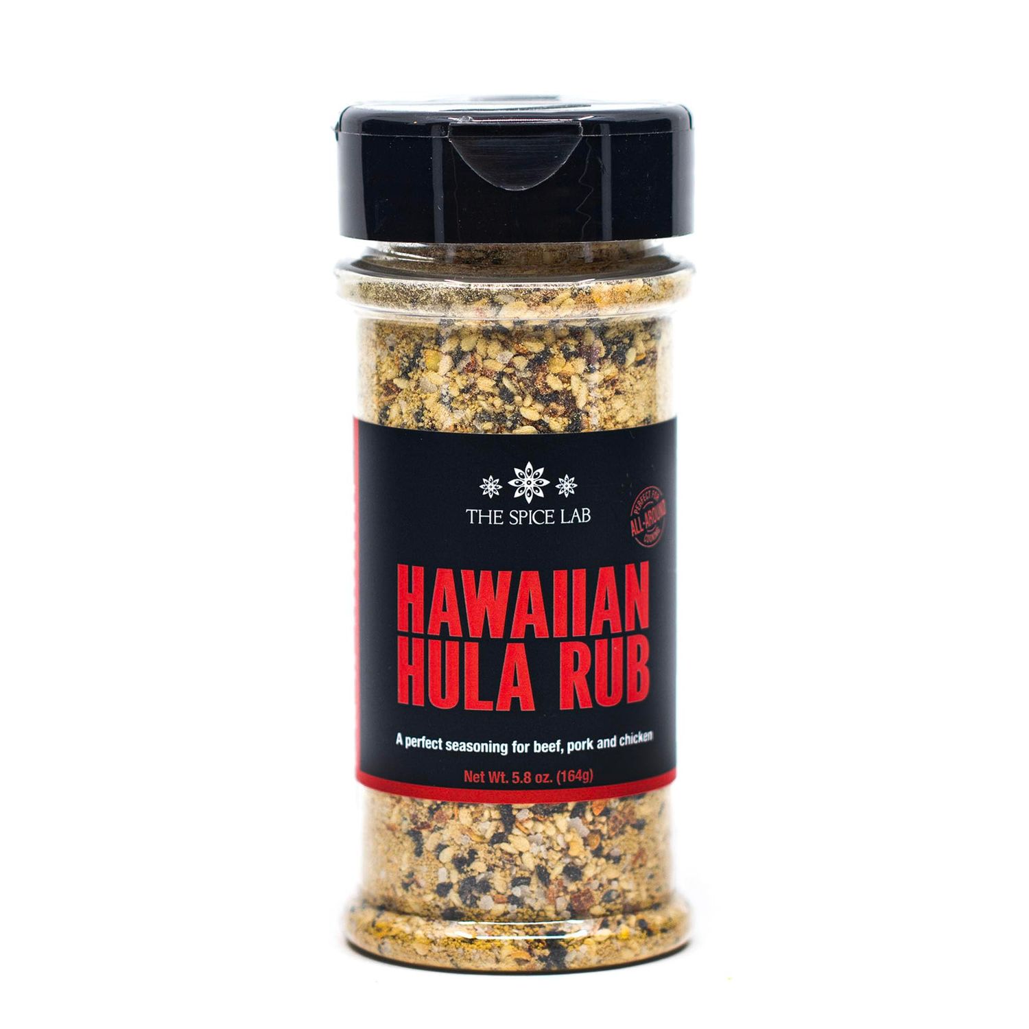 The Spice Lab Hawaiian Hula Rub - Brown Sugar, Sesame Ginger &amp; Soy Sauce - Sweet Seasoning for Pork Chops, Stir Fry Vegetables, Beef, Sesame Chicken, Poke &amp; Vegan Meat - 6.2 oz Shaker Jar - 7086