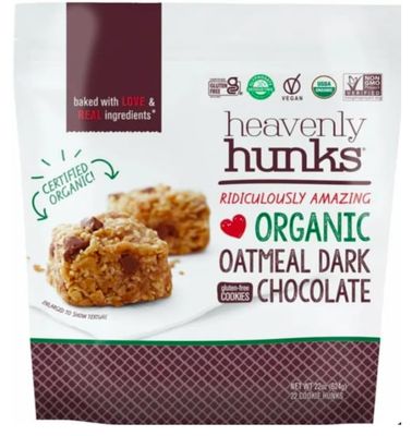 22 count Organic Oatmeal Dark Chocolate Cookies, Gluten-Free, Vegan, 22 Cookie, 22oz