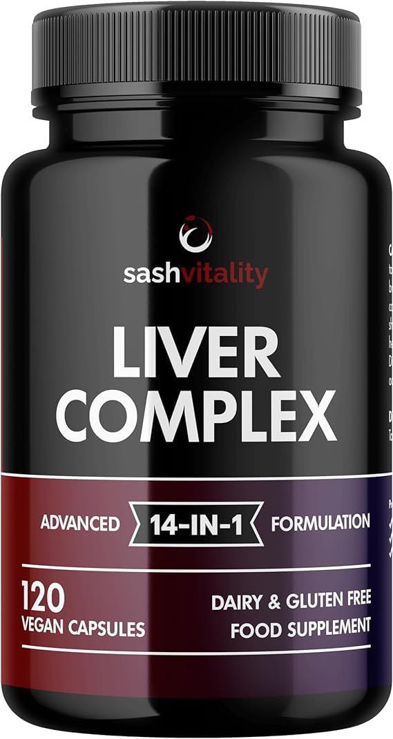 SASH Vitality Liver Detox Cleanse &amp; Repair - Milk Thistle Dandelion Artichoke - 2 Months Supply - Natural Ingredients for Healthy Liver Function - Premium Liver Supplement - 120 Vegan Capsules