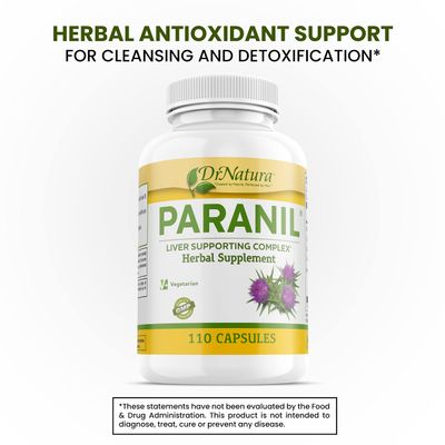 DrNatura Paranil Liver &amp; Colon Cleanse - 17 Herbal Complex with Milk Thistle for Detoxification, 110 Vegetarian Capsules