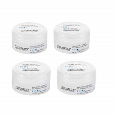 Giovanni Wicked Texture Styling Pomade - Eco Chic Wax Hair Gel, 2 Ounce Pack of 4