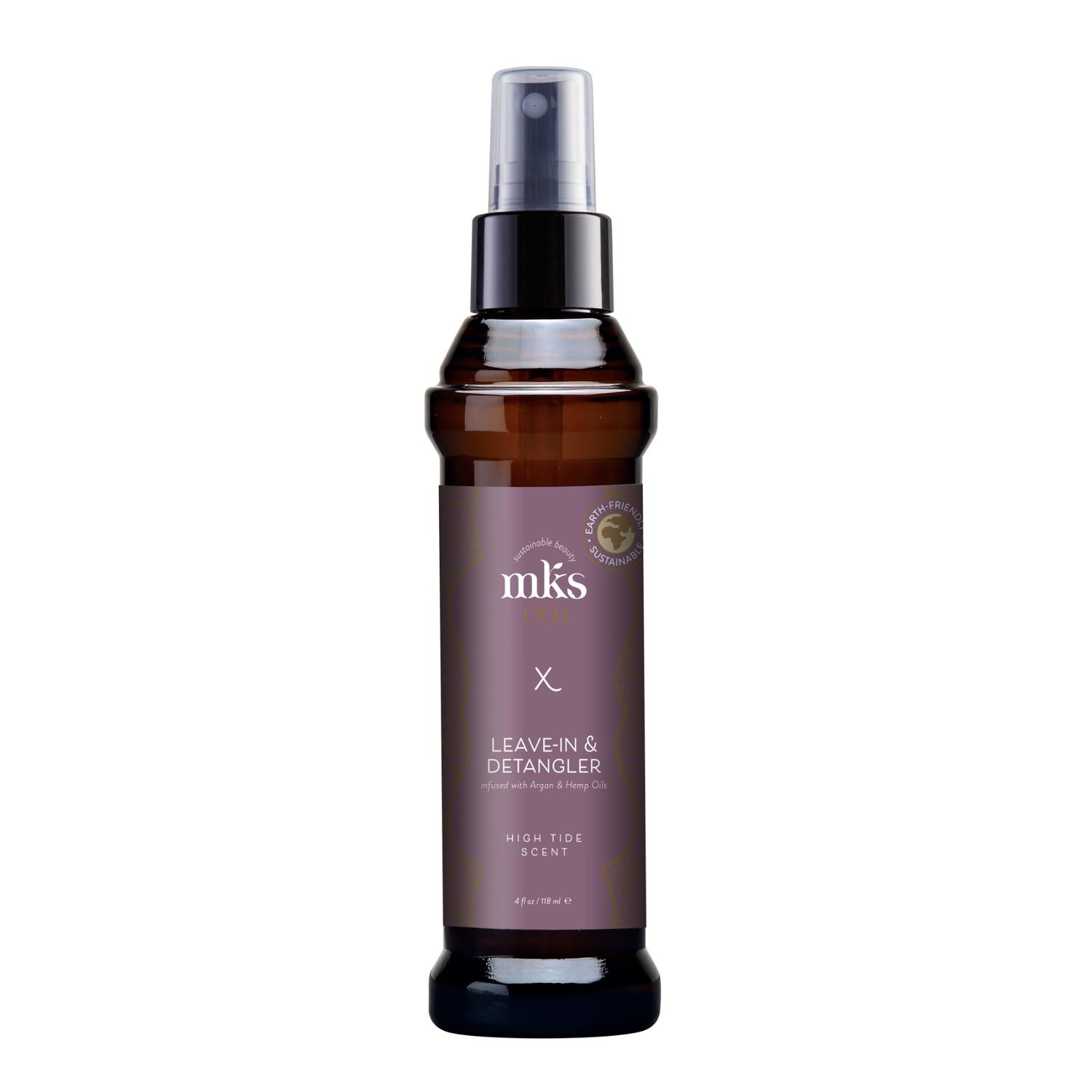 Earthly Body MKS eco X, High Tide Scent - 4 fl oz - Leave-In Treatment &amp; Detangler - Moroccan Argan Oil, Hemp Seed Oil - Vegan &amp; Cruelty Free