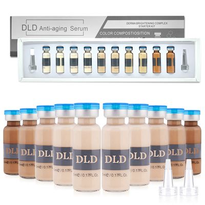 BB Facial Glow Starter Kit Facial Pigment Serum Treatment Kit,DLD Anti-Aging Serum Pigments Set for Micro-needling Skin Treatment 10 Vials 5ml Niacinamide and Peptides To Brighten Skin Tone Foundation