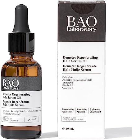 BAO Demeter Regenerating Halo Serum Oil Bisabolol, Vitamin E, Bakuchiol &amp; Squalane Facial Serum for Wrinkles, Acne, Dryness &amp; Finelines Face Serum For All Skin Types 15 ML