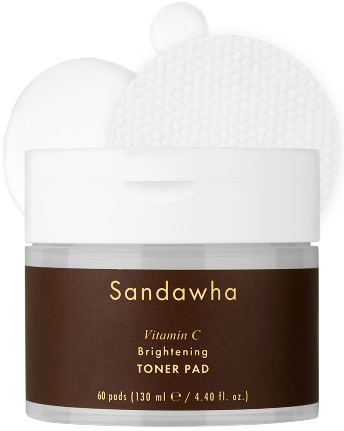SKINCURE Sandawha Vitamin C Toner Pad - Vegan Korean Face Toner Pad - Radiant Glow &amp; Revitalizing with 2 Ascorbyl Glucoside and Niacinamide - Mild Exfoliating with AHA, PHA, 60 Pads