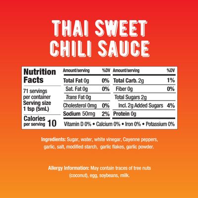 Melindas Thai Sweet Chili - Sweet and Mild Asian Chili Sauce Made with Whole Fresh Ingredients - Gourmet Hot &amp; Dipping Sauce - Keto Friendly - 12oz, 1 Pack