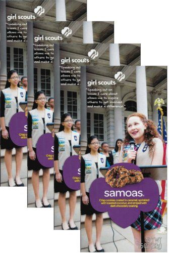 Girl Scout Samoas Caramel deLites Cookies, 7.5 Ounce Pack of 4