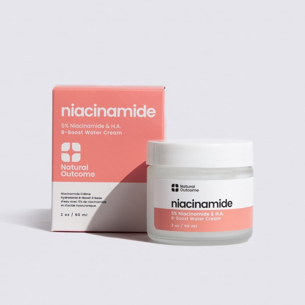 natural outcome Niacinamide Moisturizer - Oil-Free Non-Comedogenic Face Moisturizer with Niacinamide, Lightweight Hydrating Cream for All Skin Types, Vegan, Organic, and Cruelty-Free Skincare
