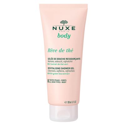 Nuxe Reve de The - Revitalising Body Wash with Green Tea - Ultra-Sensorial Nourishing Shower Gel with Glycerin, 6.7 Fl Oz