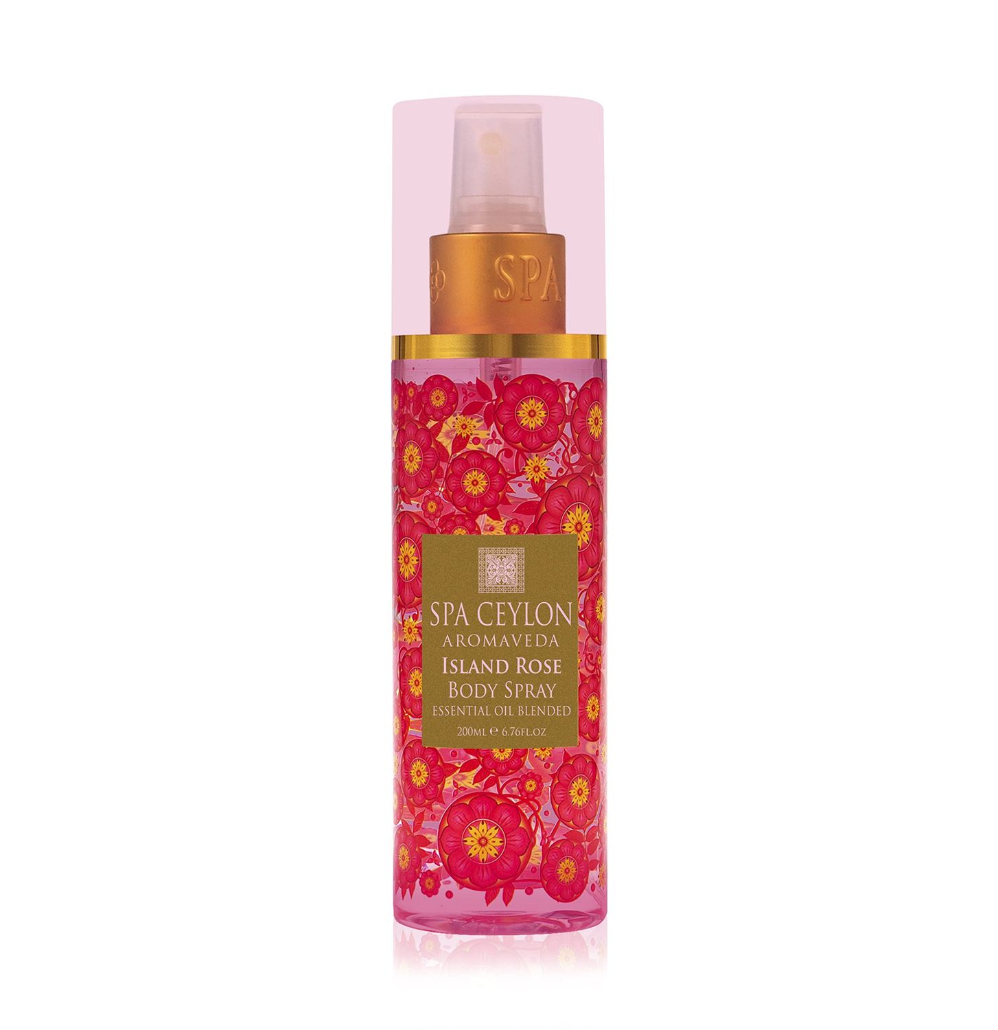 SPA CEYLON Island Rose Body Spray Floral Aromatic Fragrance Mist for Women Refreshing Body Spray Perfume with Rose Geranium Oil