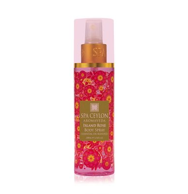 SPA CEYLON Island Rose Body Spray Floral Aromatic Fragrance Mist for Women Refreshing Body Spray Perfume with Rose Geranium Oil