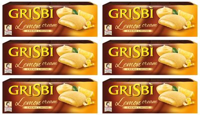 Vicenzi: Grisbi Lemon Cream Italian Shortcrust Biscuits filled with Lemon Cream 5.3 Ounces 150g Package Pack of 6 Italian Import
