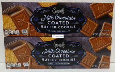 Specially Selected Butter Cookie Coated with Milk Chocolate Flavor 4.41oz 125g Two Boxes