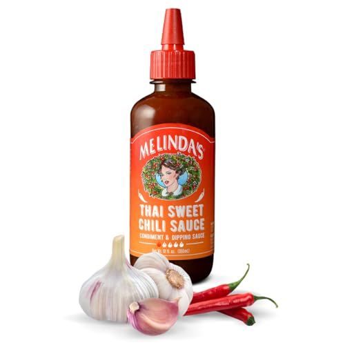 Melindas Thai Sweet Chili - Sweet and Mild Asian Chili Sauce Made with Whole Fresh Ingredients - Gourmet Hot &amp; Dipping Sauce - Keto Friendly - 12oz, 1 Pack