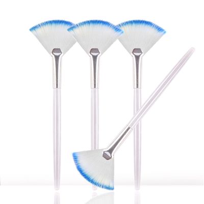 Soft &#39;N Style Taklon Fan Mask Brush Acid Applicator for Glycolic PeelMasques 4, whiteblue