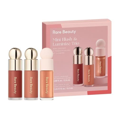 Rare Beauty Limited Edition Mini Blush &amp; Luminize Trio - Beloved - Virtue - Enliven - New In Box