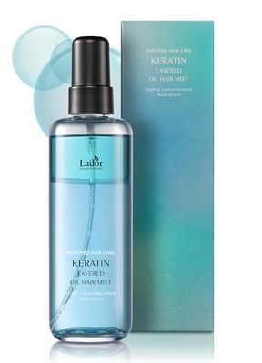 LA&#39;DOR Keratin Hydrating Anti-Frizz Oil Water Perfume Heat Protectant Hair Mist - Leave-In Treatment Spray for Dry Damaged Hair Korean Haircare LADOR 4.4 Fl Oz