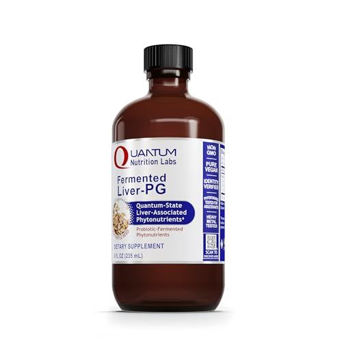 QNL Fermented Liver-PG - Vegan Liver Aid Supplement - Contains Organic Turmeric &amp; Milk Thistle - Liver Support Supplement for Women &amp; Men - 8 fl oz