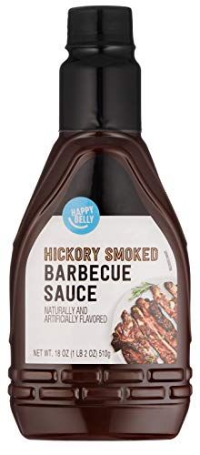 Amazon Brand - Happy Belly Hickory Smoked BBQ Sauce, 1.12 pound Pack of 1