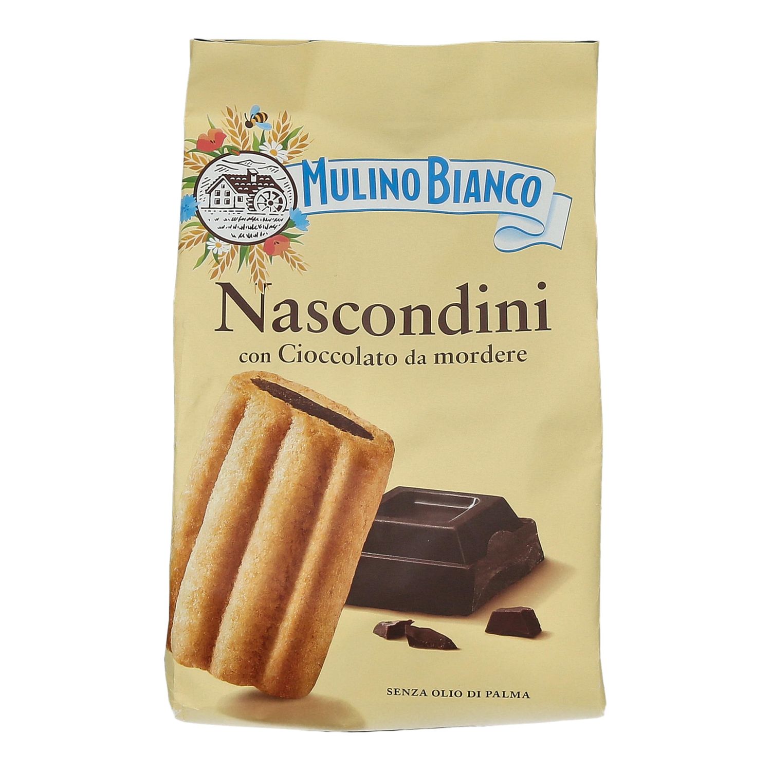 Mulino Bianco Nascondini 330g - Authentic Italian Biscuits with Hidden Chocolate Cream Filling - Perfect Snack or Coffee Companion - Made with Natural Ingredients and No Palm Oil