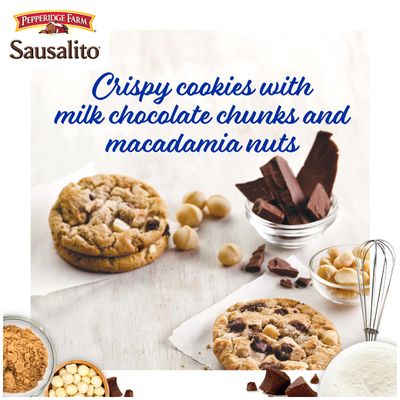 Pepperidge Farm Sausalito Crispy Milk Chocolate Macadamia Nut Cookies, 7.2 OZ Bag 8 Cookies
