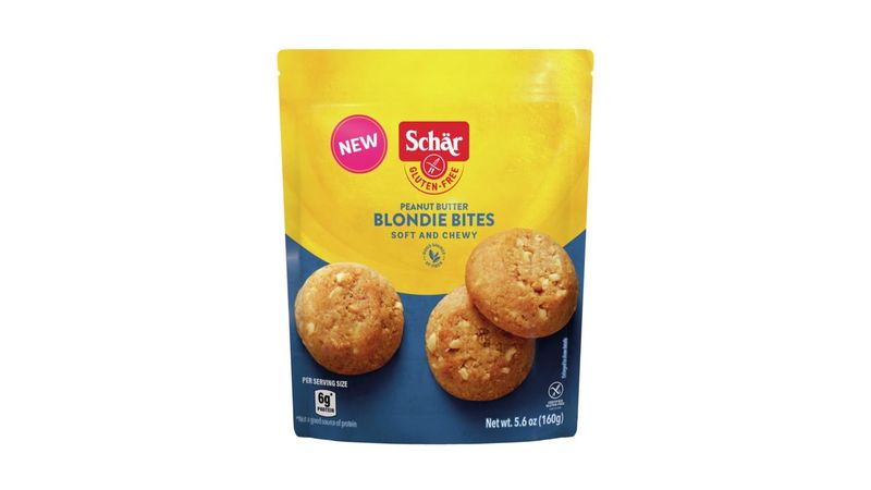 Schar Gluten-Free Peanut Butter Blondie Bites, 8-Pack - Creamy &amp; Crunchy, Bite-Sized, Non-GMO, No Artificial Preservatives, Perfect for Snacking, Lunchboxes, and Sharing