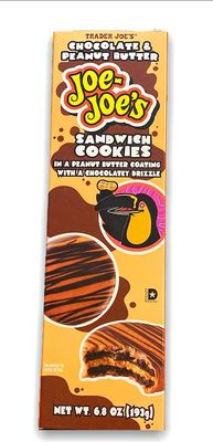 Trader Joe&#39;s Chocolate &amp; Peanut Butter Joe-Joes Sandwich Cookies 2 boxes, 6.8 Ounce Pack of 2