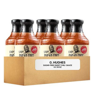 G Hughes Sugar Free Sweet Chili Sauce - Gluten Free Dipping Sauces, Sugar Free Sauce, Hot Sauce, Low Carb Red Chili Sauce, Spicy Chili Sauce - 18 oz 6 Pack