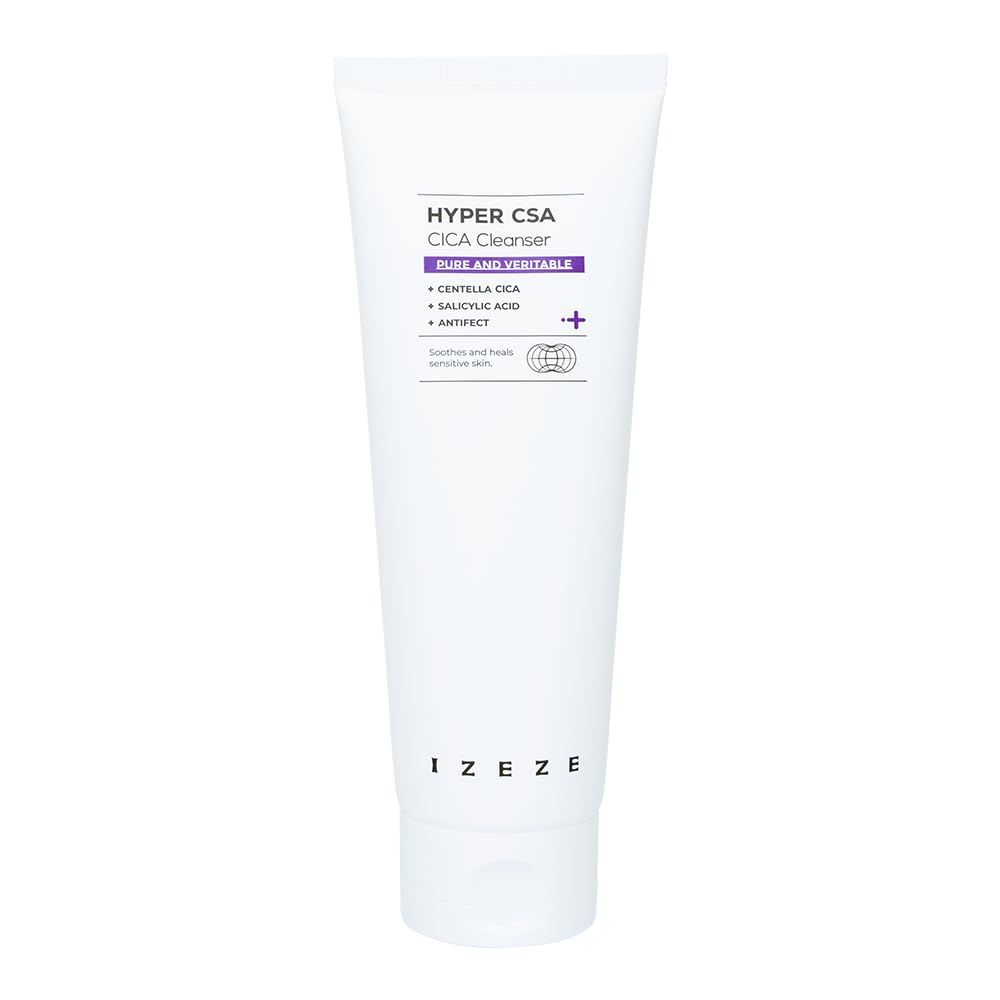 IZEZE Hyper CSA Cica Cleanser 5.07 fl.oz, 150ml Centella Cica, Facial Deep Rich Foam, Salicylic Acid Foaming Wash, Cleansing Facial Foam for Sensitive and Acne-prone Skin, for All Skin Types