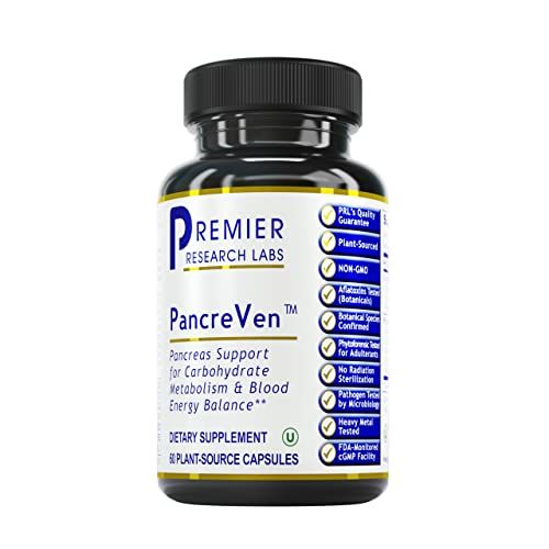 Premier Research Labs PancreVen - Pancreas Support, Pancreas Supplement, Cinnamon Supplements with Organic Ceylon Cinnamon &amp; Prickly Pear to Aid Pancreas Health - 120 Vegetarian Capsules